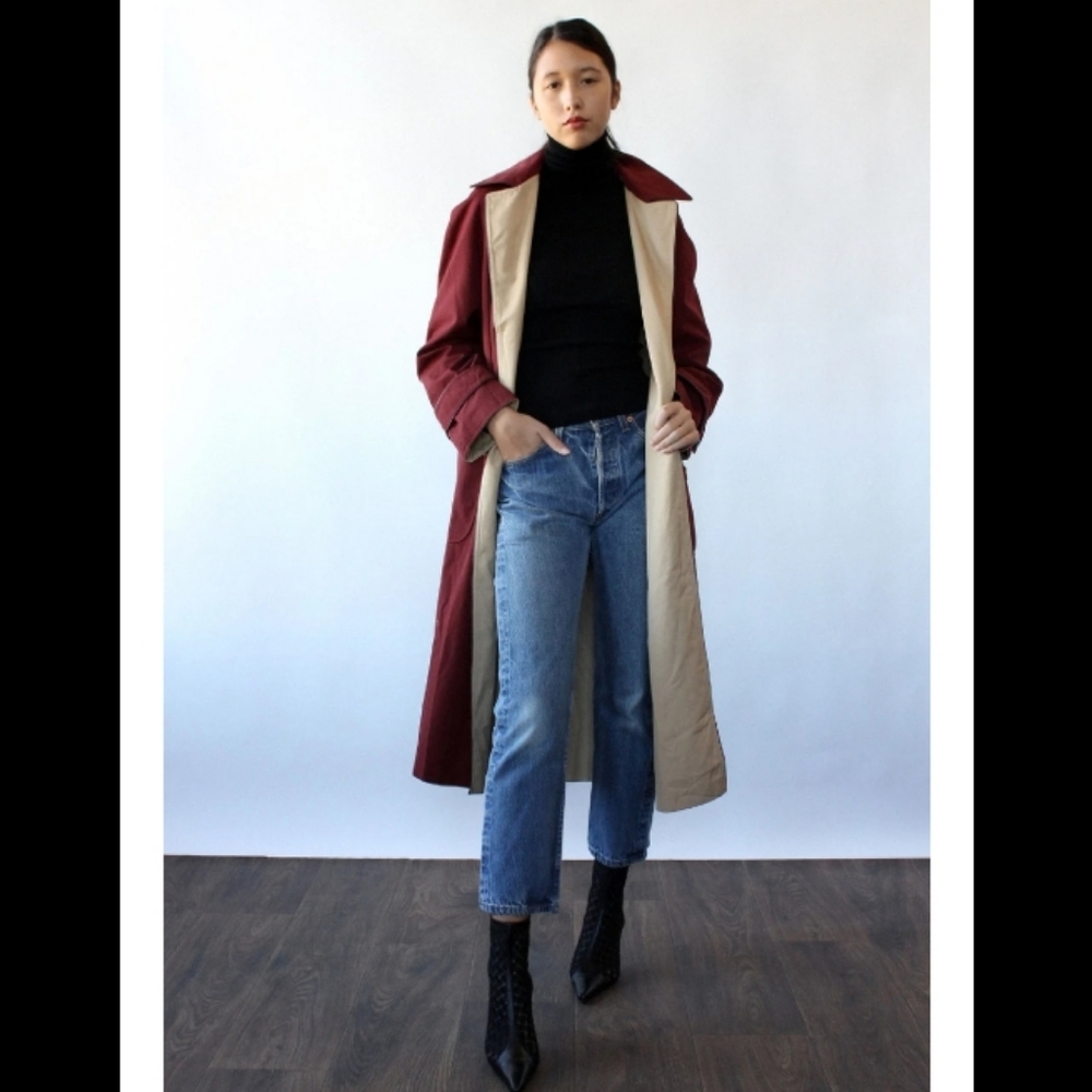 1970s Etienne Aigner Reversible Trench Coat Women’s size 16